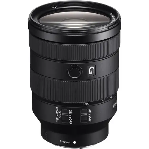 Sony FE 24-105mm f/4 G OSS Lens - a versatile full-frame zoom lens with a constant f/4 aperture, Optical SteadyShot stabilization, and high-quality G-series optics, ideal for photography and videography. Don’t miss out on our limited-time deals. Visit Camera Stuff Kenya, Nairobi today, and discover why we’re the go-to destination for photography enthusiasts. Order online now and take your creativity to the next level!