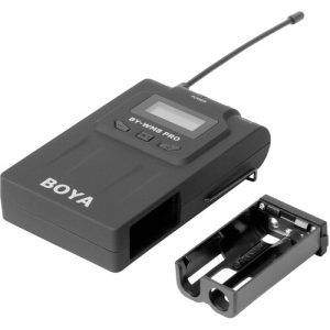 BOYA BY-WM8 PRO-K3 Wireless Lavalier Microphone System with Camera Mount and Handheld Mic for DSLR, Camcorders, and Smartphones." "Professional-grade BOYA BY-WM8 PRO-K3 wireless microphone system with transmitter, receiver, and camera shoe mount for crisp audio recording." "BOYA BY-WM8 PRO-K3 dual-channel wireless mic system with handheld microphone and lapel mic compatibility for filmmakers and content creators.