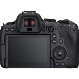 Canon EOS R6 Mark II mirrorless camera with RF 24-105mm f/4-7.1 IS STM lens, displayed on a black background, perfect for photography enthusiasts in Kenya.