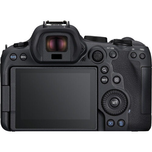 Canon EOS R6 Mark II mirrorless camera with RF 24-105mm f/4-7.1 IS STM lens, displayed on a black background, perfect for photography enthusiasts in Kenya.