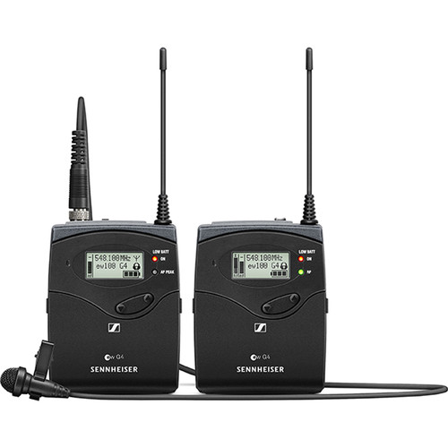Sennheiser EW 112P G4 wireless lavalier microphone system mounted on a camera, ideal for filmmakers and content creators in Kenya.