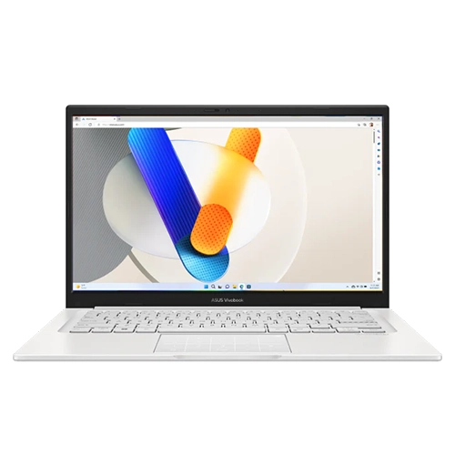 "ASUS Vivobook 14 (X1404VA) - 14-inch FHD laptop with Intel Core i3-1315U, 8GB RAM, 512GB SSD, running Windows 11 Home, on a sleek silver chassis."