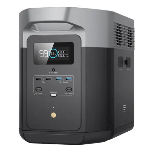 EcoFlow DELTA Max 1600 portable power station with 1.6kWh capacity, solar-compatible, for home backup or outdoor adventures.