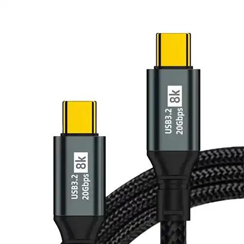 USB3.2 Thunderbolt PD 8K Video 20Gbps PD 100W Type C USB-C Cable Kenya - High-speed data transfer cable for DSLR cameras, GoPro, and MacBook Pro at CameraStuff Kenya