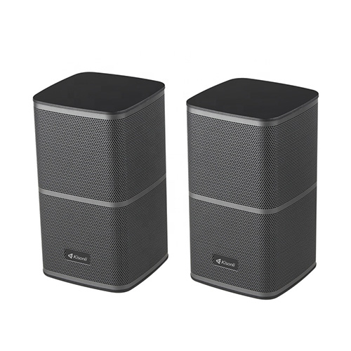 Kisonli Bluetooth and Wired Computer Speakers black set, showing the clean design and USB power feature, price in Kenya.