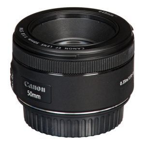 Canon EF 50mm f/1.8 STM lens, a compact prime lens with a fast f/1.8 aperture, ideal for portraits and low-light photography.