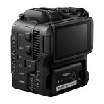 Canon EOS C70 RF-Mount Cinema Camera with a compact design, 4K 120p recording, Dual Pixel AF, and built-in ND filters. Ideal for filmmakers and content creators in Kenya.