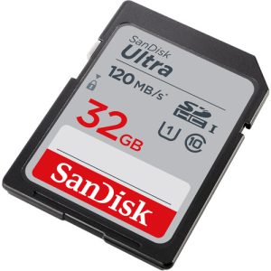 SanDisk 32GB Ultra UHS-I SDHC memory card Kenya front view