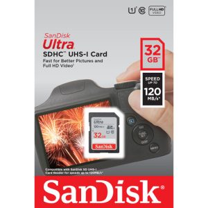 SanDisk 32GB Ultra UHS-I SDHC memory card Kenya front view