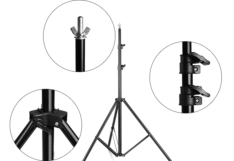 Adjustable Background Support Stand Photo Backdrop Crossbar Kit  (2mx3m) - Image 3