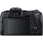 Canon EOS RP full-frame mirrorless camera with RF 24-105mm f/4-7.1 IS STM lens, displayed on a table with accessories.