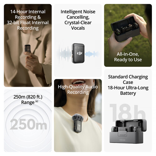 DJI Mic 2 2-Person Digital Wireless Microphone/Recorder - Image 3
