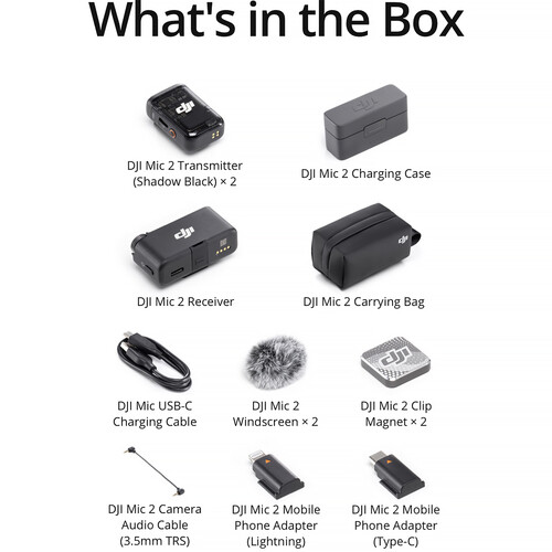 DJI Mic 2 2-Person Digital Wireless Microphone/Recorder - Image 2