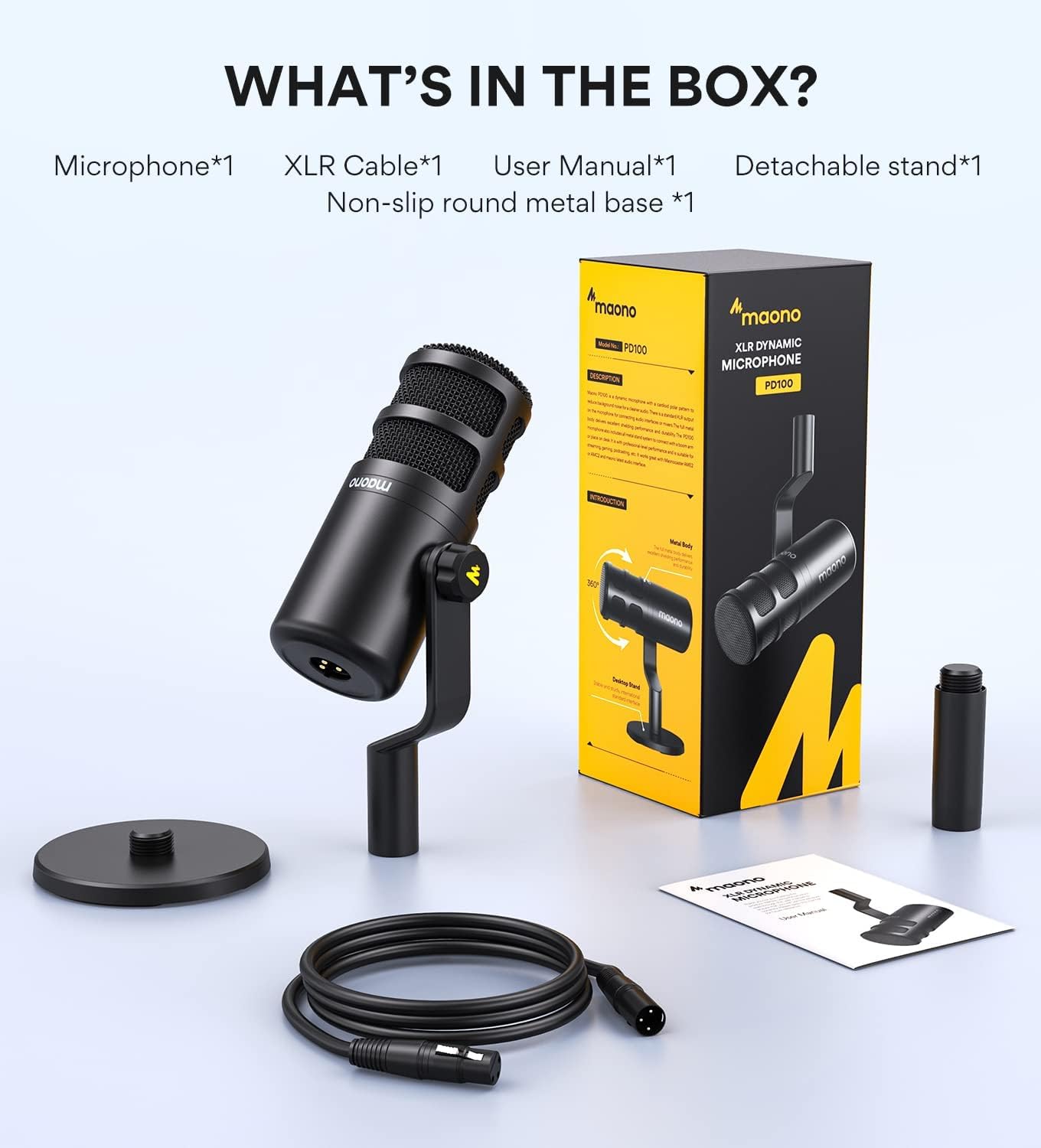 MAONO PD100 Podcast Dynamic XLR Microphone - Image 2