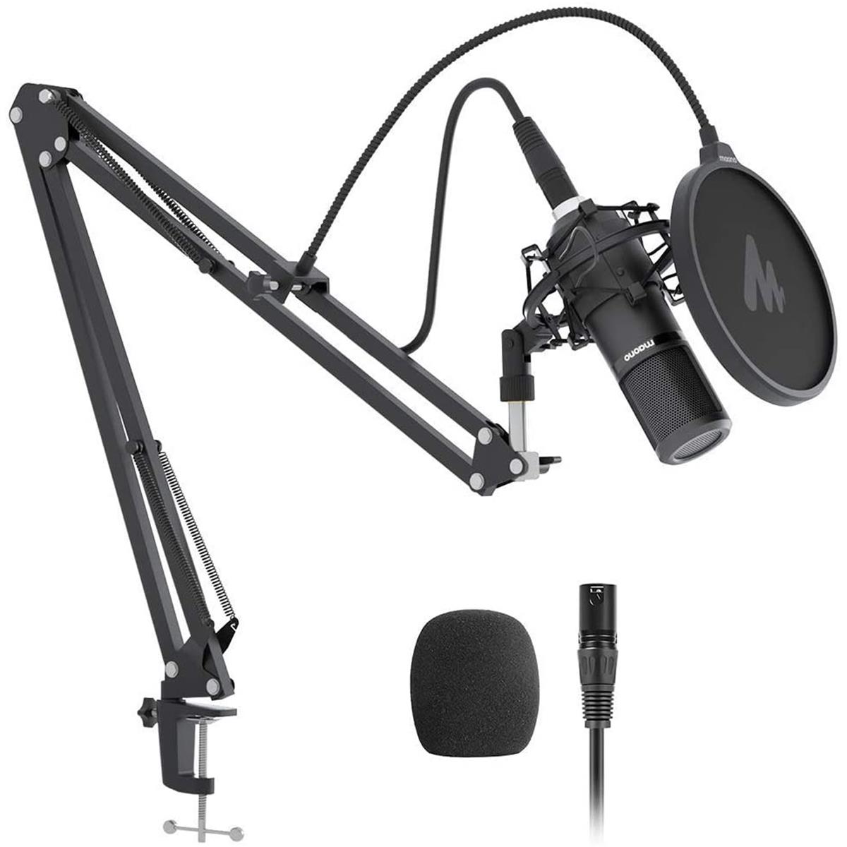 Maono AU-PM320S Professional Condenser XLR Microphone Kit with Stand and XLR Cable