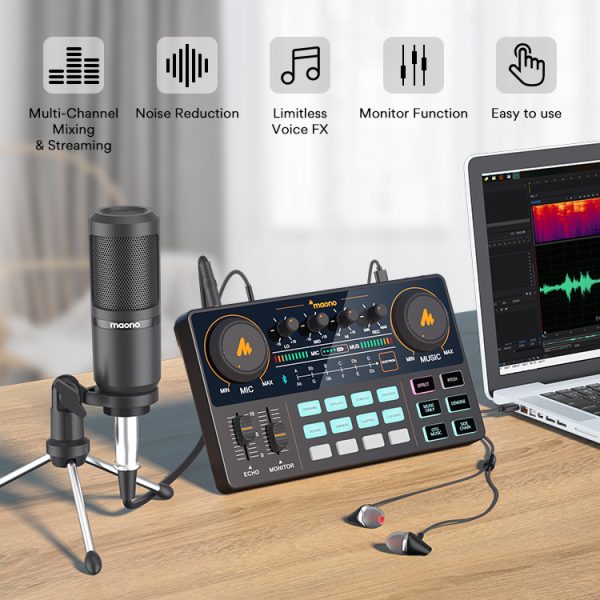 MAONOCASTER Lite AU-AM200 Portable All-In-One Podcast Production Studio Bundle - Image 4