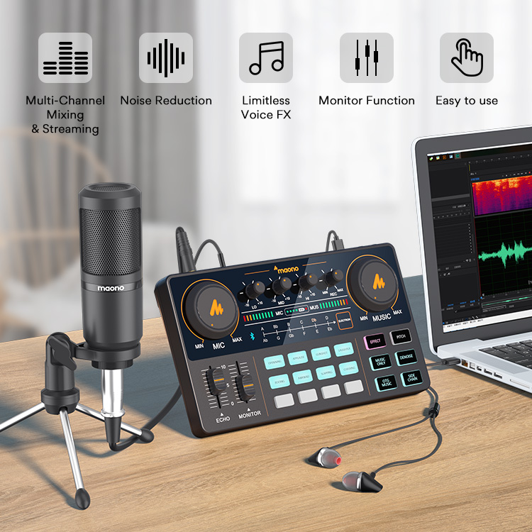 MAONOCASTER Lite AU-AM200 Portable All-In-One Podcast Production Studio Bundle - Image 4