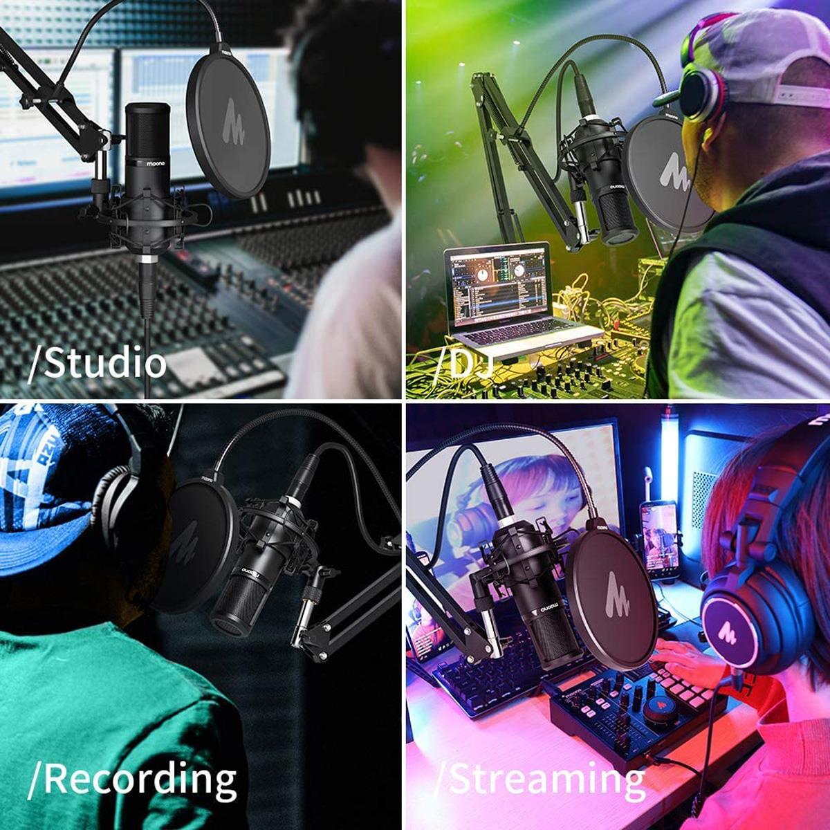 Maono AU-PM320S Professional Condenser XLR Microphone Kit with Stand and XLR Cable - Image 3