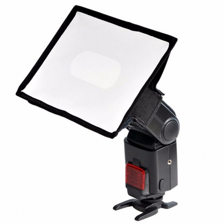 Portable Rectangular Mini-Soft Box for speedlites (17x15cm/7"x 6" )