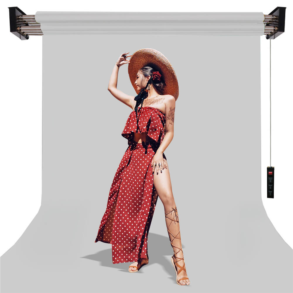 Bundle | 6 Roller Studio Background Support Kit (Electric/ Automatic) | 6 Seamless Background Papers - Image 6