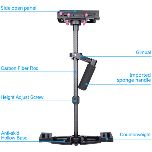 YELANGU Pro Handheld Carbon Fiber Camera Stabilizer for DSLR - Image 6