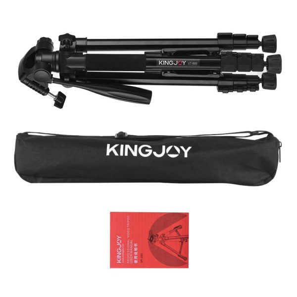 Kingjoy VT-880 2 In 1 Portable Aluminium Alloy Camera Tripod Monopod - Image 5