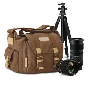 CADeN F1 Canvas Sling Bag DSLR Camera Bag ( Coffee)