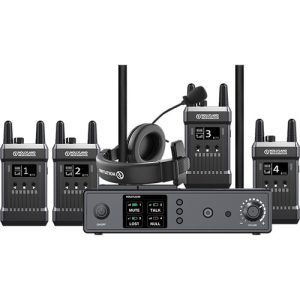 Hollyland Full-Duplex Intercom System with Four Beltpack Transceivers for seamless film production communication in Kenya – Shop at Camera Stuff Kenya.