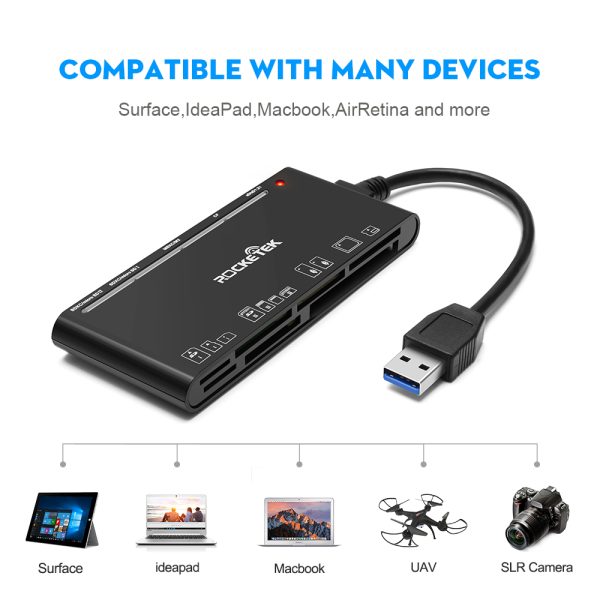 Rocketek 7-IN-1 USB 3.0 Memory Card Reader - Image 4