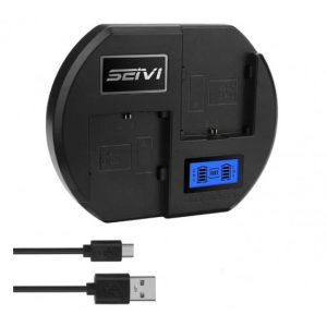 USB Fast Dual Travel Charger for Canon LP-E6 batteries