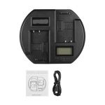 USB Fast Dual Travel Charger for Canon LP-E6 batteries - Image 2