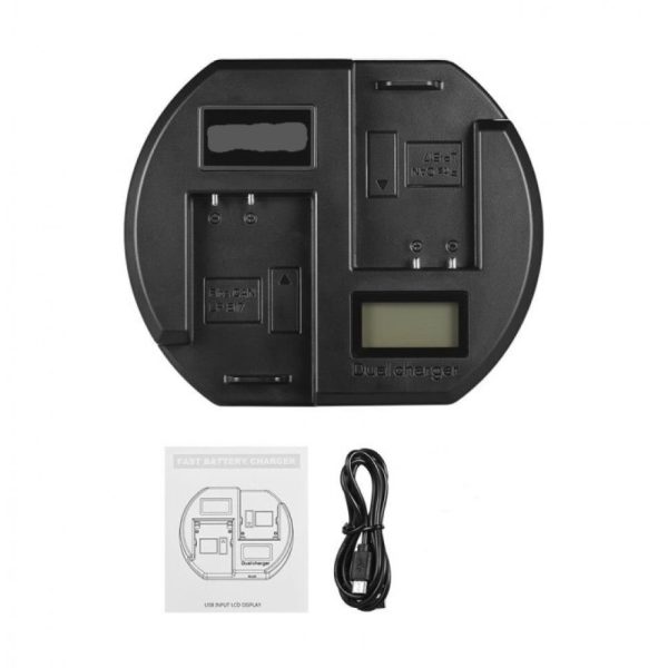 USB Fast Dual Travel Charger for Canon LP-E6 batteries - Image 2