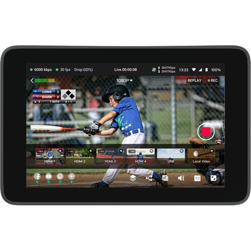 YoloLiv YoloBox Ultra multi-camera live streaming and switching system with touchscreen, HDMI/SDI inputs, and built-in encoder for professional broadcasts.