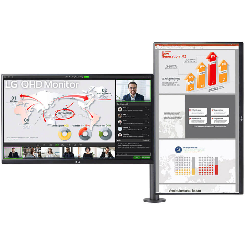 Ergo Dual 27-inch QHD Computer Monitor - Image 4