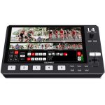 FeelWorld L4 HDMI Livestream Switcher displayed alongside high-quality Camera Video, Photographers Tripods & Monopods in Kenya for DSLR and mirrorless setups.