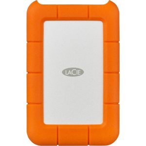 With a capacity of 1TB, the Rugged USB-C 3.2 Gen 1 External Hard Drive from LaCie marries a USB-C 3.0 interface and data transfer speeds of up to 130 MB/s with rugged durability that provides a drop resistance of up to 4', crush resistance of up to 1 ton, and rain resistance, making this drive suitable for all-terrain storage, whether you're in the field or in your home. It can be used to store large Lightroom libraries, as a shuttle drive to transport footage from a set to a post-production house, or just for general tasks.