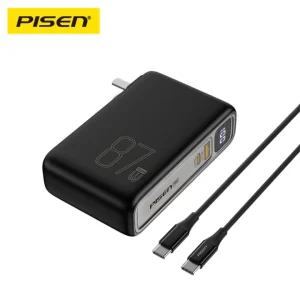 Pisen 87W Fast Charging Power Bank Kenya – 10,000mAh plug-in portable charger for laptops, cameras, and mobile devices