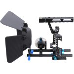 YELANGU C500 Camera Cage, a durable and versatile accessory for securely mounting and protecting cameras, featuring multiple mounting points and a sleek black design.