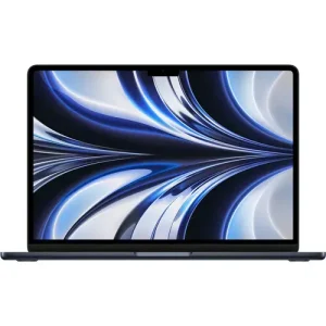 Apple 13" MacBook Air (M2, Midnight) Apple M2 8-Core Chip 16GB Unified RAM | 256GB SSD 13.6" 2560 x 1664 Liquid Retina Display 8-Core GPU | 16-Core Neural Engine Wi-Fi 6 (802.11ax) | Bluetooth 5.0 Thunderbolt 3 FaceTime Full HD 1080p Camera Backlit Magic Keyboard Force Touch Trackpad | Touch ID Sensor macOS