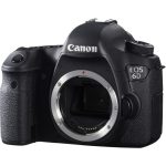 A Canon EOS 6D full-frame DSLR camera body, showcasing its compact design, 3.0-inch LCD screen, and mode dial. Perfect for enthusiasts and semi-professionals seeking high-quality images and low-light performance.