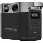 EcoFlow Delta 2 Portable Power Station with 1024Wh capacity, solar charging, and multiple outlets for home backup or outdoor use."