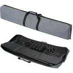 Black heavy-duty carrying case for C-stand with padded interior and reinforced handles." "Durable padded transport case for C-stand and grip equipment.