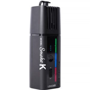 LENSGO Smoke K handheld mini fog machine, a compact and portable 30W device for creating smoke effects, ideal for photography, parties, and events.