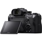 A sleek black Sony a9 mirrorless camera with a high-quality lens, showcasing its compact design and professional-grade features.