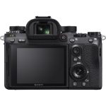A sleek black Sony a9 mirrorless camera with a high-quality lens, showcasing its compact design and professional-grade features.