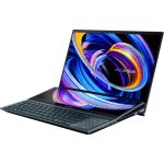 ASUS ZenBook Pro Duo 15 OLED laptop with dual 4K screens, multi-touch display, and sleek design, showcased by Camera Stuff Kenya.