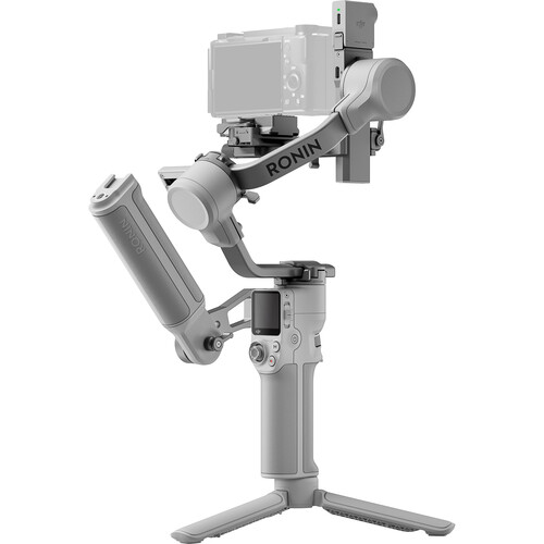 DJI RS 4 Mini stabilizer balancing a Sony A7 mirrorless camera for smooth handheld footage