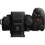Panasonic Lumix S5 IIX mirrorless camera with a high-resolution sensor and advanced video features, displayed on a sleek black background.