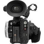 Sony HXR-NX3 NXCAM professional handheld camcorder with a 1/2.8-inch Exmor CMOS sensor, 20x optical zoom, and 3.5-inch LCD screen, ideal for broadcast and documentary filming.