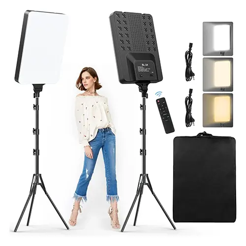 Professional 16-inch LED Video Soft Light Panel with adjustable tripod stand & phone holder for DSLR cameras in Kenya